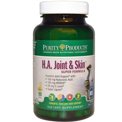 Purity Products, Супер-состав H.A. для кожи и суставов, 90 капсул