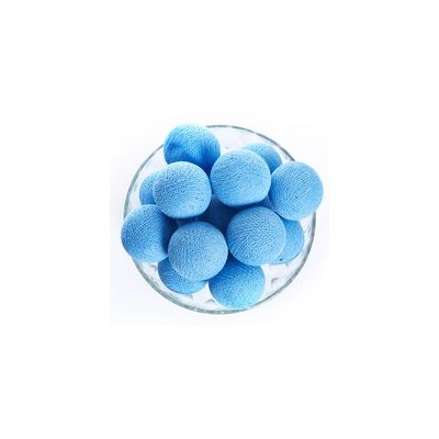 Тайская гирлянда с голубыми шариками(Большие специально сделаны для нашегосайта ) 20 шариков / Lightening balls mono blue