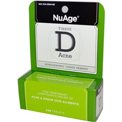 Hyland's, NuAge, Tissue D Акне 125 таблеток