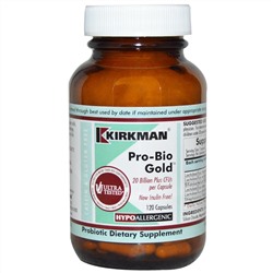 Kirkman Labs, Про Био Голд, гипоаллергенный, 120 капсул (Ice)