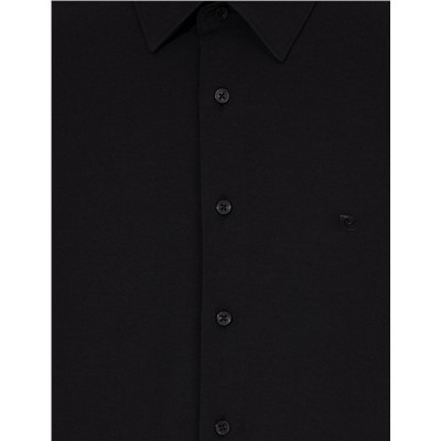 Siyah Regular Fit Uzun Kollu Klasik Gömlek