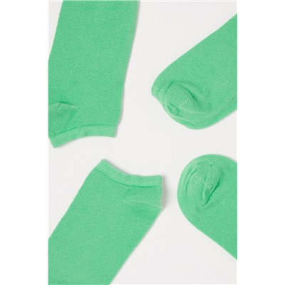 2 pares de calcetines cortos Verde
