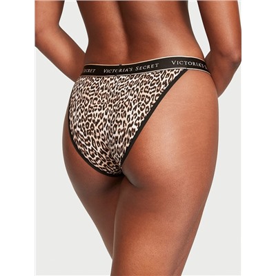 Logo Cotton Tanga Panty