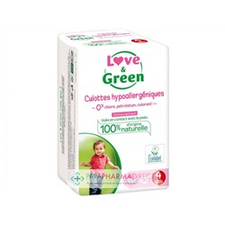 Love&Green Culottes Hypoallergéniques T4 8 à 15kg 20 culottes