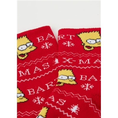 Kurze Socken mit weihnachtlichem The Simpson-Motiv für Kinder