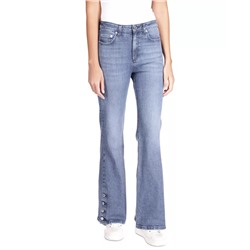 MICHAEL MICHAEL KORS Women's Selma Shank Button-Hem Flare-Leg Denim Jeans