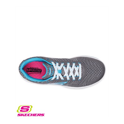 Skechers GOWalk2 Spark Charcoal/Turquoise Athletic Shoe
