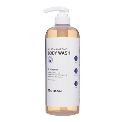 MIZON MY RELAXING TIME BODY WASH BLUEBERRY Гель для душа с экстрактом голубики 800мл