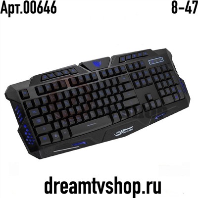 Проводная игровая клавиатура M-200 с 3-х цветной подсветкой, код 163371
