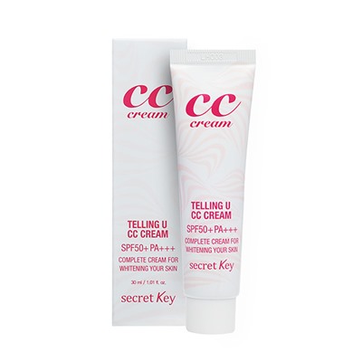 secret Key TELLING U CC CREAM SPF50+ PA+++ СС крем для лица осветляющий 30мл