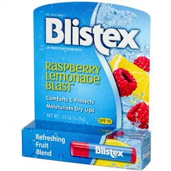 Blistex, Защитная гигиеническая помада / солнцезащитный крем, SPF 15, малиновый лимонад, 0,15 унции (4,25 г)