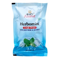BAPS AMRUT Herbomint Cough Drops Леденцы от кашля гербоминт с Тулси и Солодкой  20шт