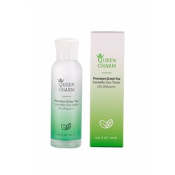 [QUEENCHARM] Тонер для лица ЗЕЛЕНЫЙ ЧАЙ И ЦЕНТЕЛЛА 8% увлажняющий Premium Green Tea Centella Cica Toner, 120 мл