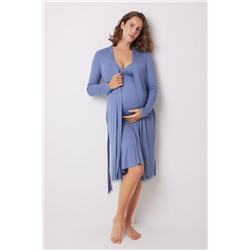 Bata "maternity" midi soft touch azul