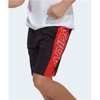 Black & Red 'Adidas' Side Logo Shorts - Boys adidas
