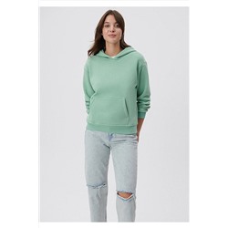 MaviKapüşonlu Yeşil Basic Sweatshirt 167299-71791