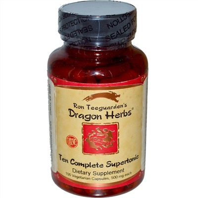 Dragon Herbs, Десять полноценных супертоников, 500 мг, 100 капсул