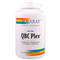 Solaray, QBC Plex - комплекс кверцетина, бромелайна и витамина С, 120 вегетарианских капсул