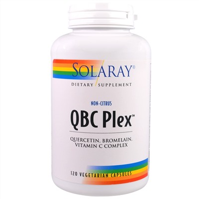 Solaray, QBC Plex - комплекс кверцетина, бромелайна и витамина С, 120 вегетарианских капсул