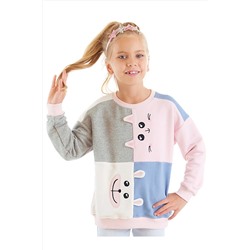 Denokids Kedi Ve Ayıcık Kız Çocuk Sweatshirt CFF-23K1-023