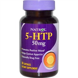 Natrol, 5-HTP (5-гидрокситриптофан), 50 мг, 60 капсул
