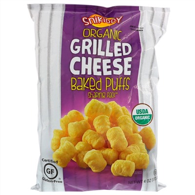 Snikiddy, Baked Corn Puffs, Grilled Cheese, 4 oz (113 g)