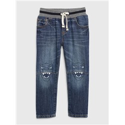 Toddler Pull-On Graphic Slim Jeans