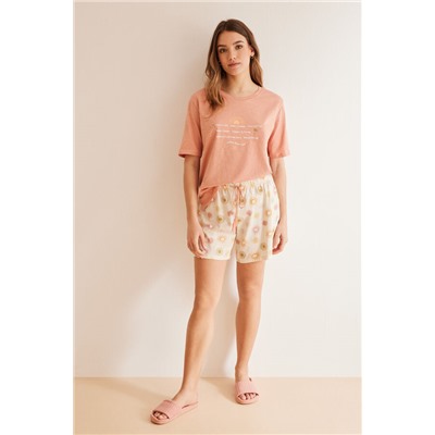 Pijama 100% algodón shorts soles
