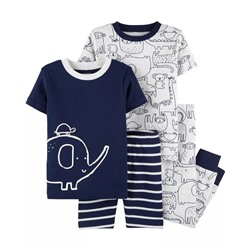 Carter's | Toddler 4-Piece Elephant Snug Fit Cotton PJs