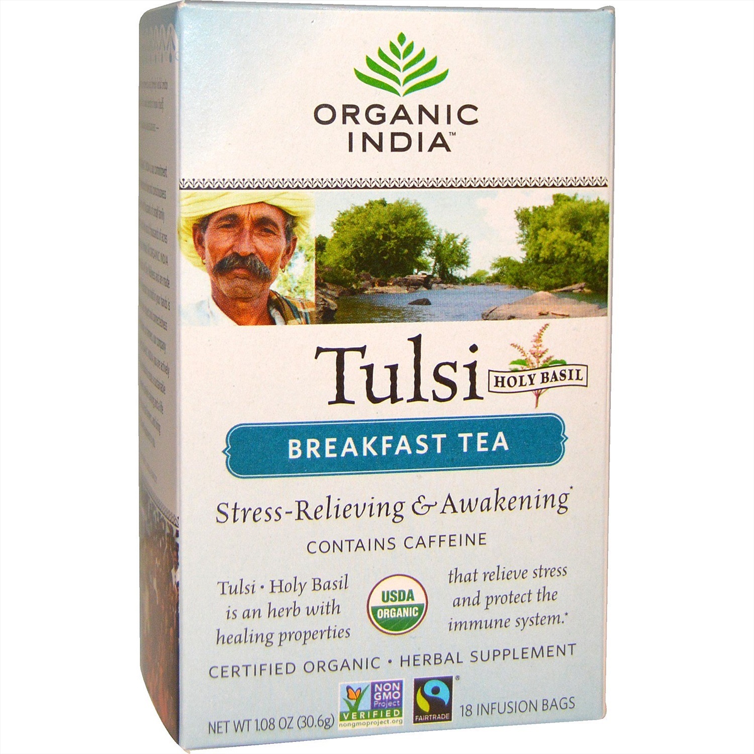 Organic India Holy Basil Breakfast Tea 18