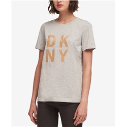 DKNY Glitter Logo T-Shirt, Created for Macy's