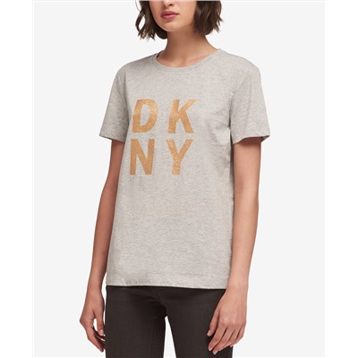 DKNY Glitter Logo T-Shirt, Created for Macy's
