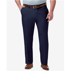 Haggar Men's Big & Tall Premium Comfort Stretch Classic-Fit Solid Flat Front Dress Pants