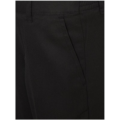 Black Half Elastic Boys School Trouser 5 Pack