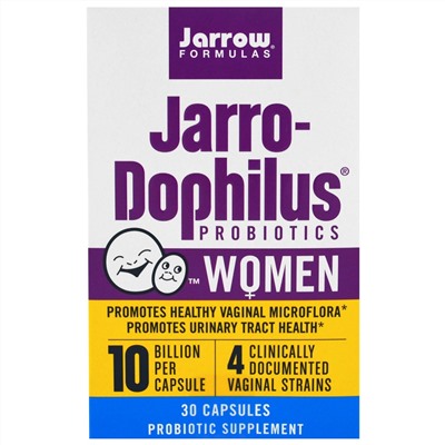 Jarrow Formulas, Пробиотики Jarro-Dophilus, для женщин, 30 капсул