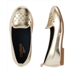 OshKosh Gold Laser-Cut Loafers