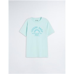 Print T-shirt, Men, Light Blue