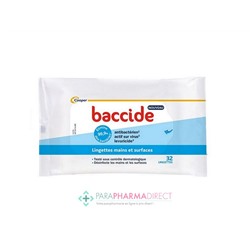 Baccide Lingettes Mains & Surfaces x32