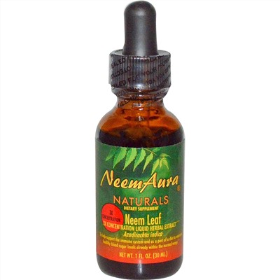 Neemaura Naturals Inc, Концентрированный экстракт листьев нима, 1 жидкая унция (30 мл)