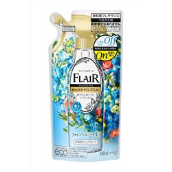 КAO Flair Floral Harmony Кондиционер-спрей для глажки белья, аромат зелёного яблока и фрезии, сменная упаковка 240 мл