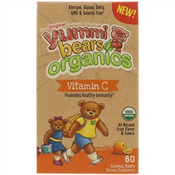Hero Nutritional Products, Органические Yummi Bear Organics, витамин C, 60 жевательных медвежат