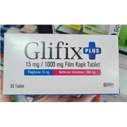 GLIFIX PLUS 15/1000 MG 30 FILM KAPLI TABLET metformin + pioglitazon