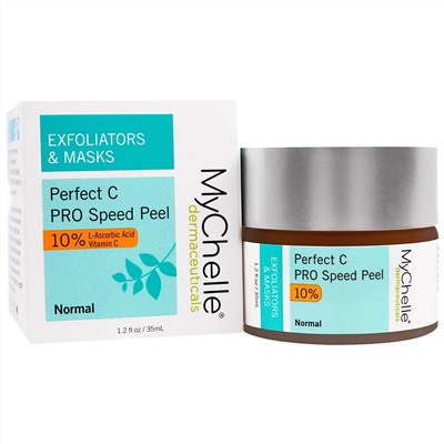 MyChelle Dermaceuticals, "Идеальный C-ПРО", средство для быстрого пилинга, для нормальной кожи, 1,2 жидкой унции (35 мл)