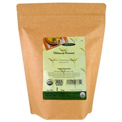 Davidson's Tea, Органический чай с цветами гибискуса, не содержит кофеин, 1 фунт (450 г)