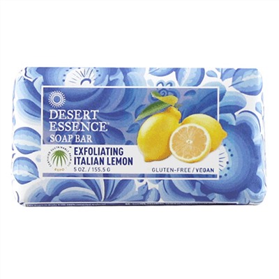 Desert Essence, Мыло с итальянским лимоном, Отшелушивающее действие, 5 унций (155,5 г)