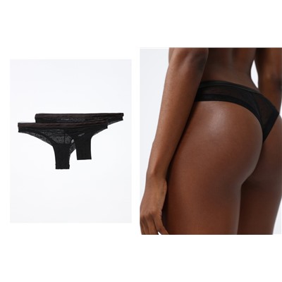 PACK OF 2 TULLE THONGS