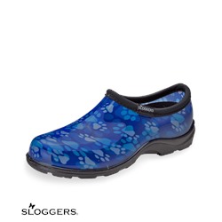 Sloggers Women's Blue Paw Clog