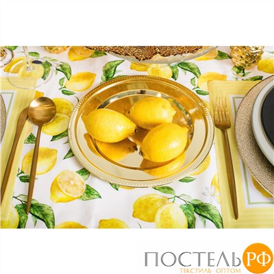 Скатерть "Этель" Лимоны 180х147 см, 100% хлопок, репс 190 гр/м2