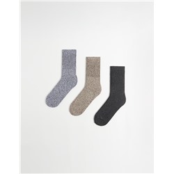 3 Pairs of Mountain Socks Pack, Men, Black