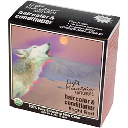 Light Mountain, Натуральная краска и кондиционер для волос, ярко-рыжий, 4 унции (113 г)